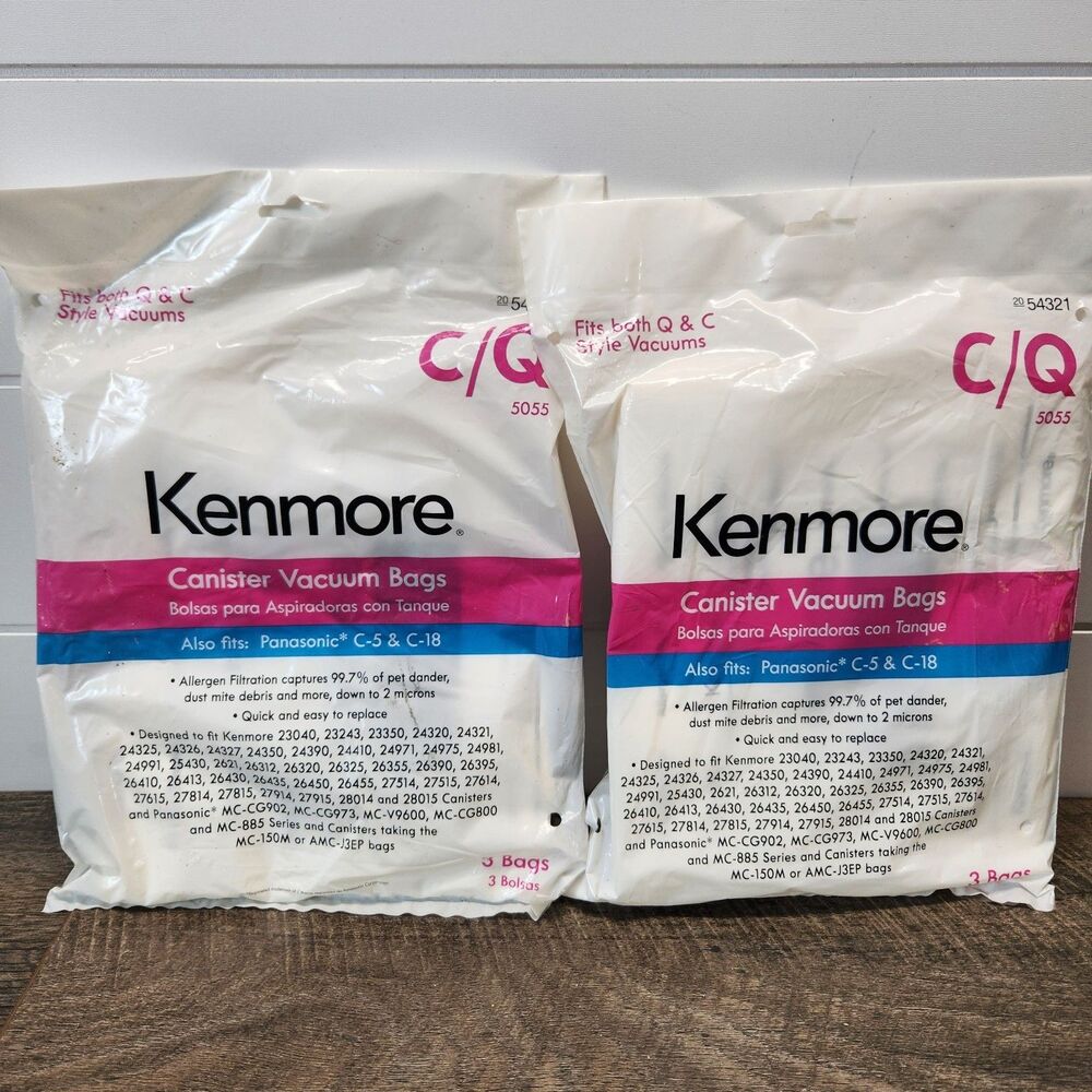 6 Kenmore Type C/Q Vacuum Bags Style 5055 Panasonic C-5 C-18